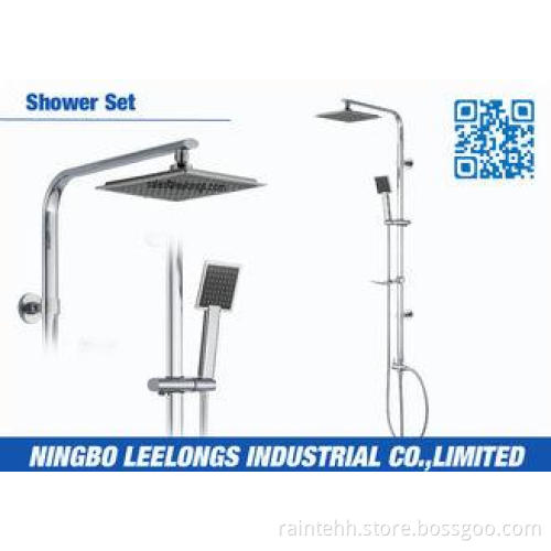Chrome Plated S / S Raindrop Shower Columns Set With 8 Inch